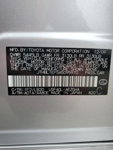 2010 LEXUS LS 460 - JTHBL1EF5A5095970