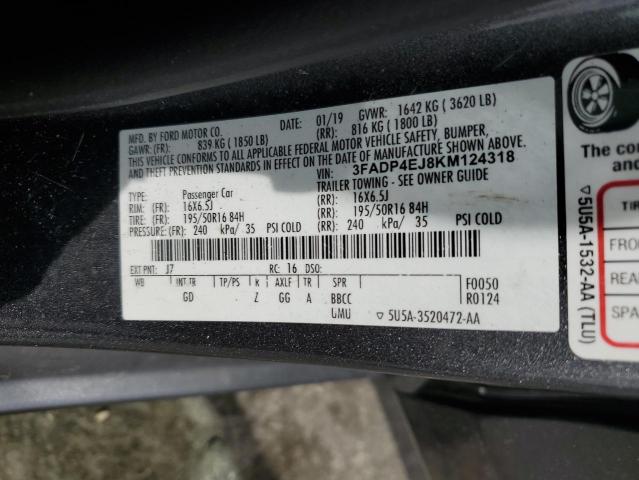 2019 FORD FIESTA SE - 3FADP4EJ8KM124318