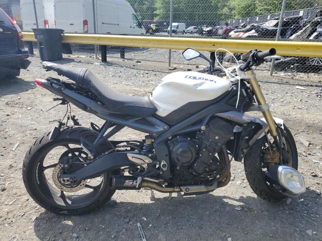 TRIUMPH MOTORCYCLE STREET TRI 2013 white racer gas SMTL02NE3DT573154 photo #1
