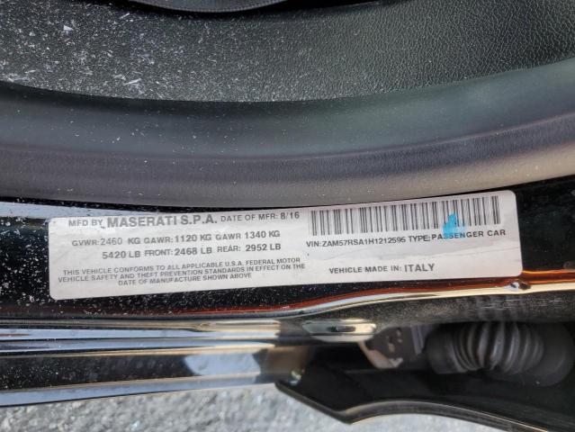 2017 MASERATI GHIBLI S - ZAM57RSA1H1212595