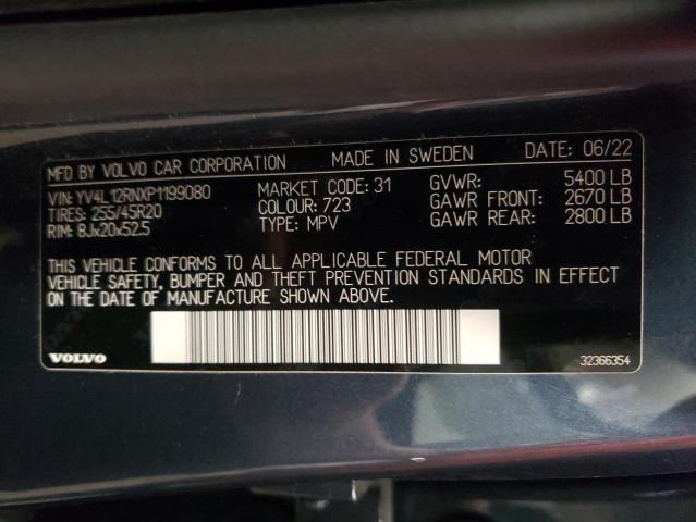 2023 VOLVO XC60 PLUS YV4L12RNXP1199080