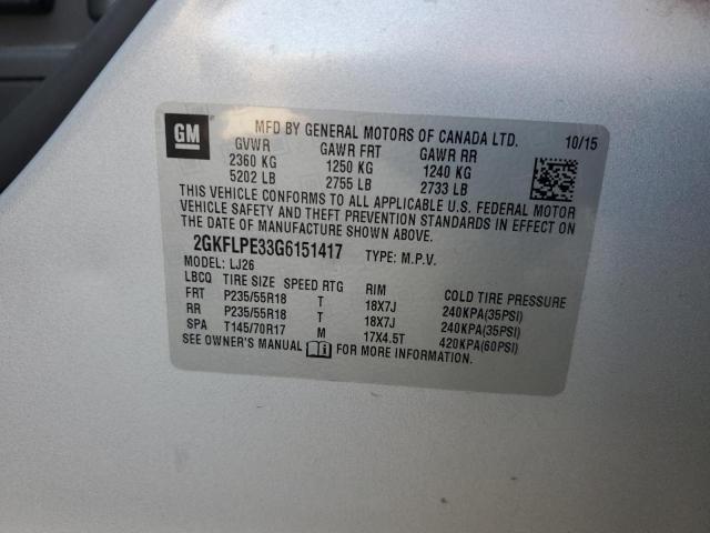 2016 GMC TERRAIN SL - 2GKFLPE33G6151417