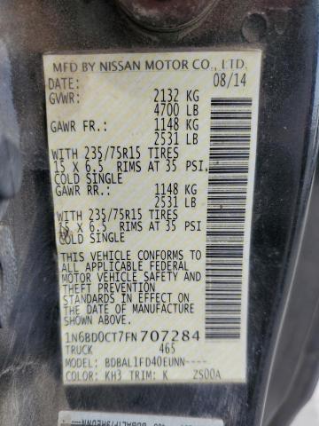 2015 NISSAN FRONTIER S - 1N6BD0CT7FN707284