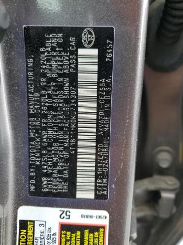 2019 TOYOTA CAMRY L - 4T1B11HK0KU734307