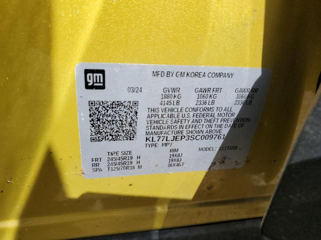 2025 CHEVROLET TRAX 2RS KL77LJEP3SC009761