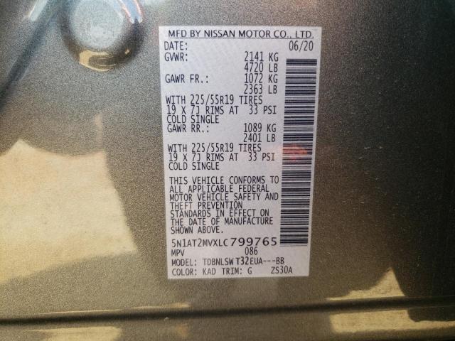 2020 NISSAN ROGUE S - 5N1AT2MVXLC799765