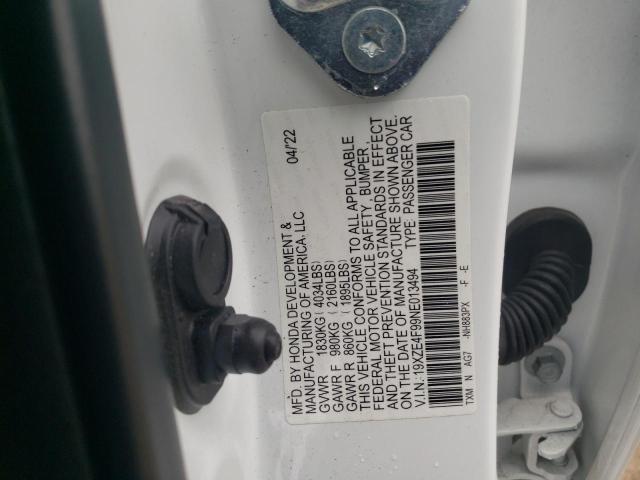 2022 HONDA INSIGHT TO 19XZE4F99NE013494