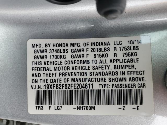 2015 HONDA CIVIC LX - 19XFB2F52FE204611