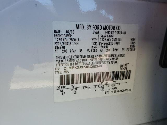 2018 FORD EDGE SEL - 2FMPK3J97JBC00344