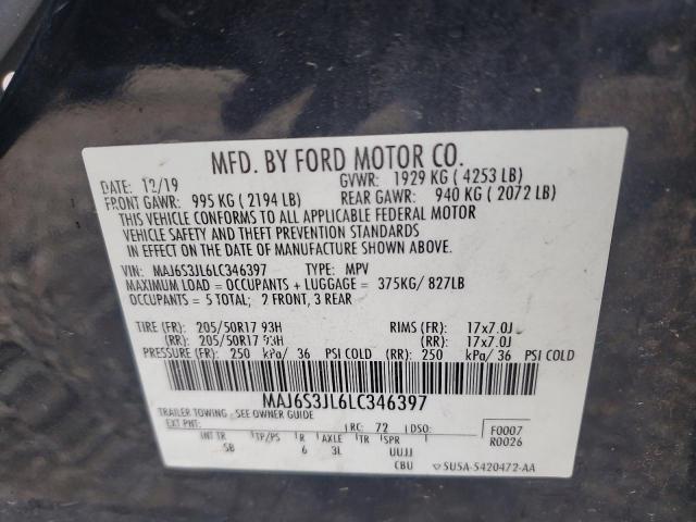 2020 FORD ECOSPORT S - MAJ6S3JL6LC346397