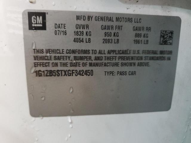 2016 CHEVROLET MALIBU LS - 1G1ZB5STXGF342450