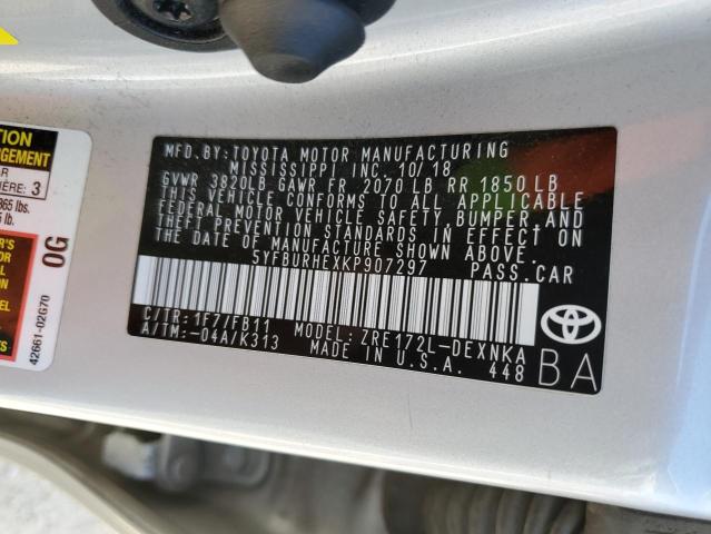 2019 TOYOTA COROLLA L - 5YFBURHEXKP907297