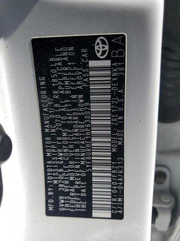 2017 TOYOTA COROLLA L - 5YFBURHE1HP630029