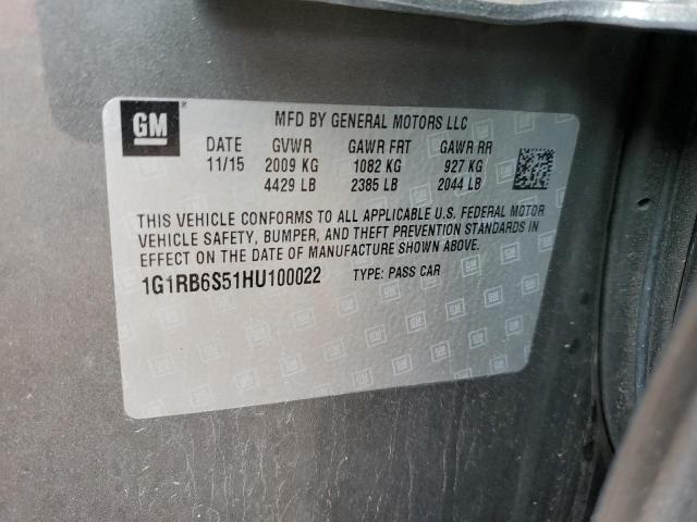 2017 CHEVROLET VOLT PREMI - 1G1RB6S51HU100022