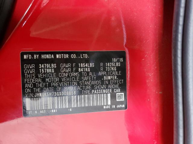 2016 HONDA FIT EX - JHMGK5H73GX008858