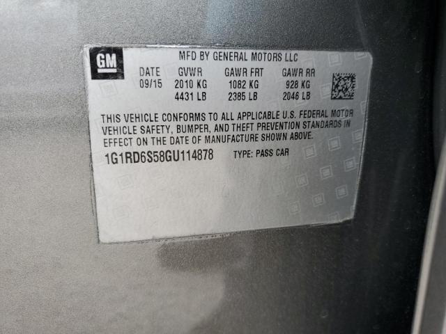 2016 CHEVROLET VOLT LTZ 1G1RD6S58GU114878
