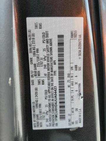 2018 FORD ESCAPE SEL - 1FMCU0HD4JUA04423