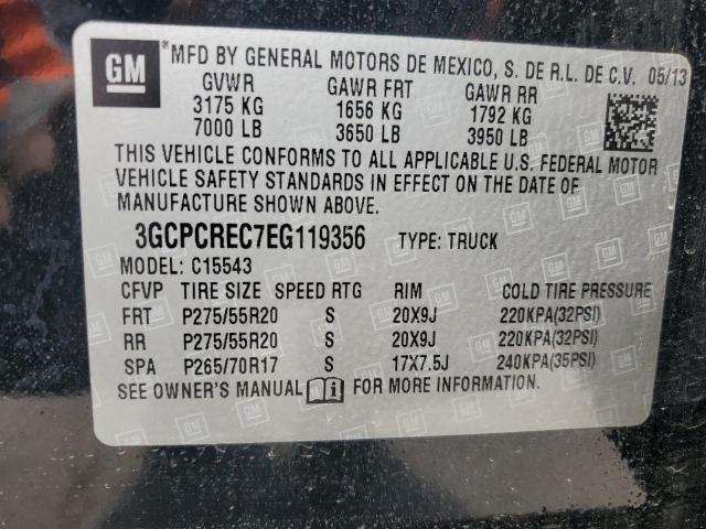 2014 CHEVROLET SILVERADO - 3GCPCREC7EG119356