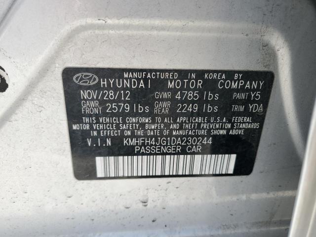 KMHFH4JG1DA230244 2013 HYUNDAI AZERA