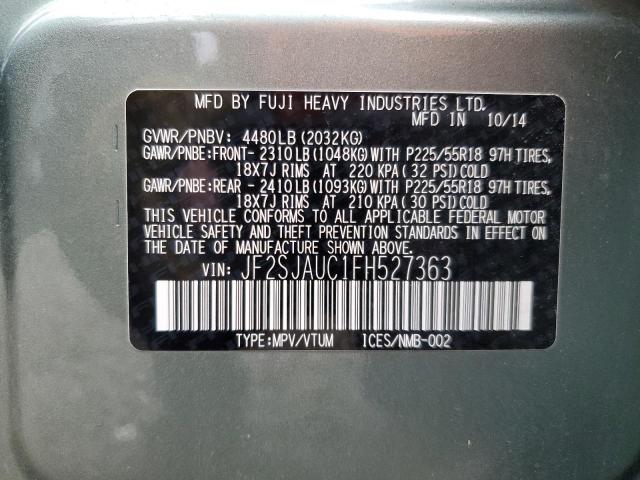2015 SUBARU FORESTER 2 - JF2SJAUC1FH527363
