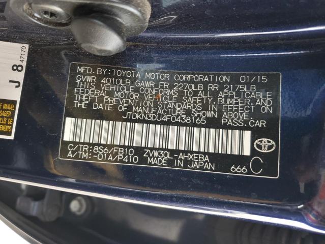 2015 TOYOTA PRIUS - JTDKN3DU4F0438165