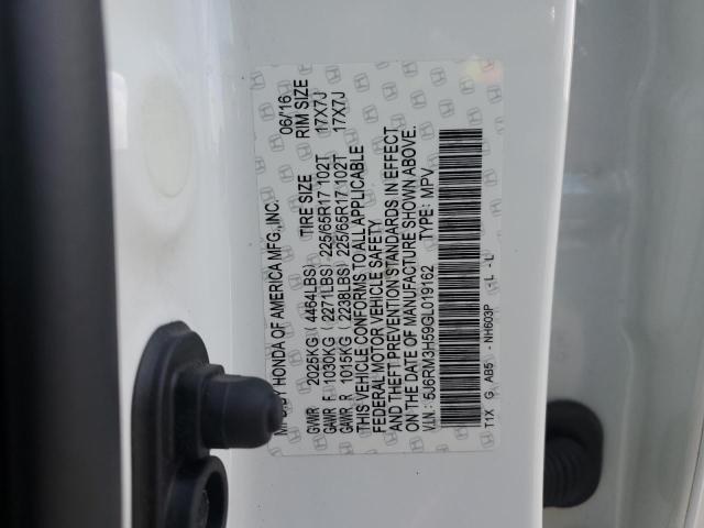 2016 HONDA CR-V EX 5J6RM3H59GL019162