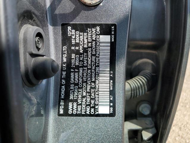2021 HONDA CIVIC SPOR - SHHFK7H40MU211290