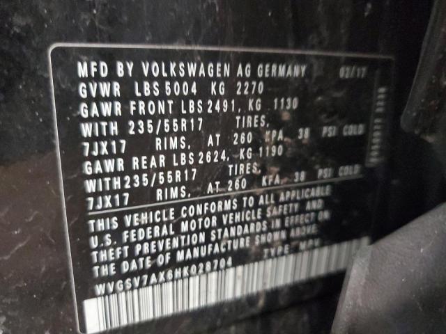 2017 VOLKSWAGEN TIGUAN WOL - WVGSV7AX6HK028704