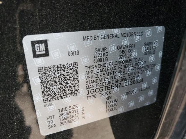 2020 CHEVROLET COLORADO Z - 1GCGTEEN7L1136034