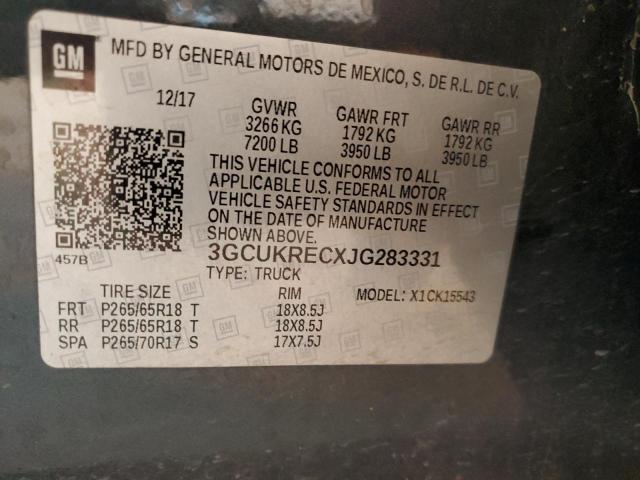 2018 CHEVROLET SILVERADO - 3GCUKRECXJG283331