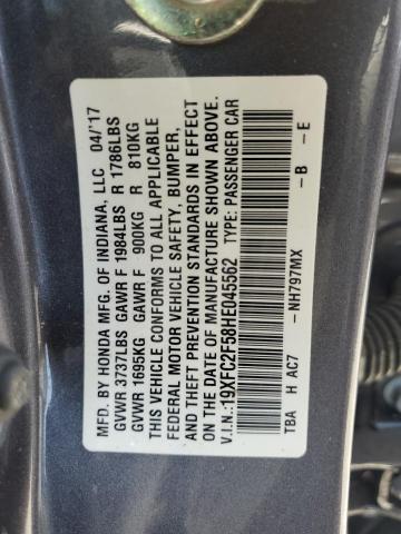 2017 HONDA CIVIC LX - 19XFC2F58HE045562