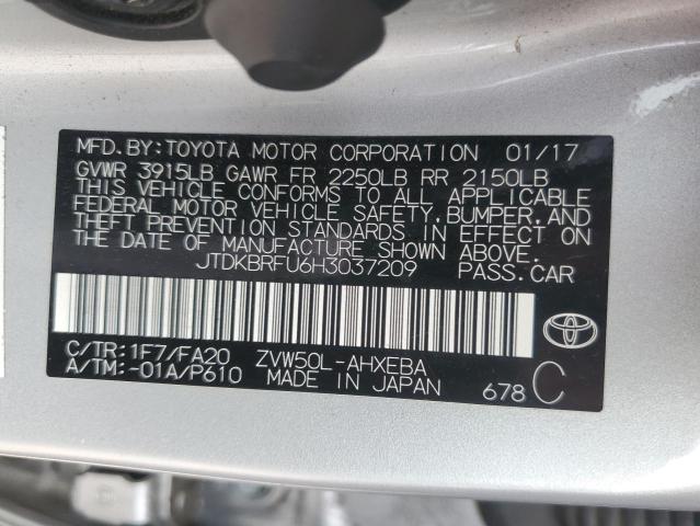 2017 TOYOTA PRIUS - JTDKBRFU6H3037209