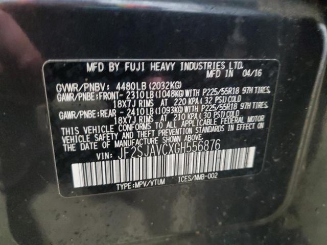2016 SUBARU FORESTER 2 - JF2SJAVCXGH556876