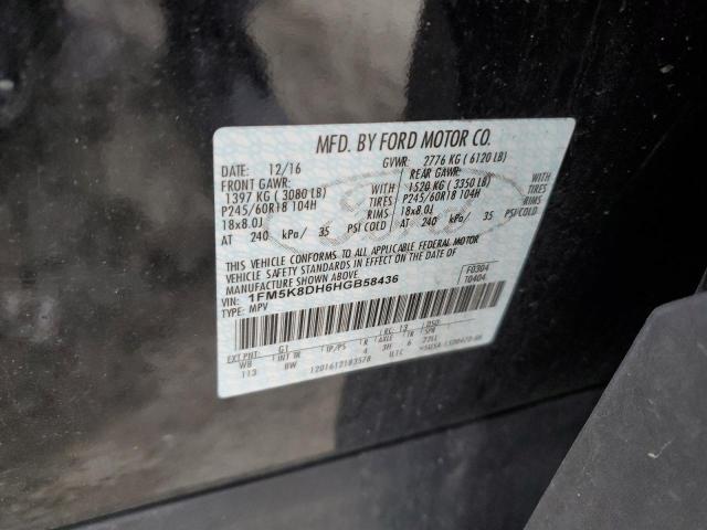 2017 FORD EXPLOR XLT 1FM5K8DH6HGB58436
