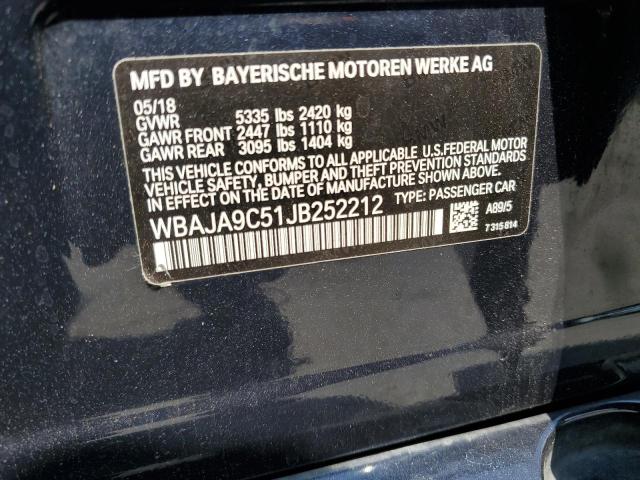 2018 BMW 530E WBAJA9C51JB252212