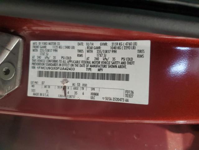 2015 FORD ESCAPE SE - 1FMCU9GX0FUA42433