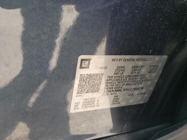 2019 GMC ACADIA SLT - 1GKKNMLS9KZ285878