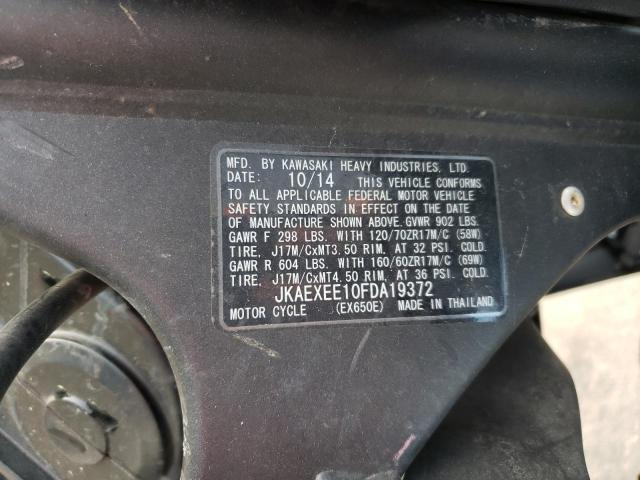 2015 KAWASAKI EX650 E - JKAEXEE10FDA19372