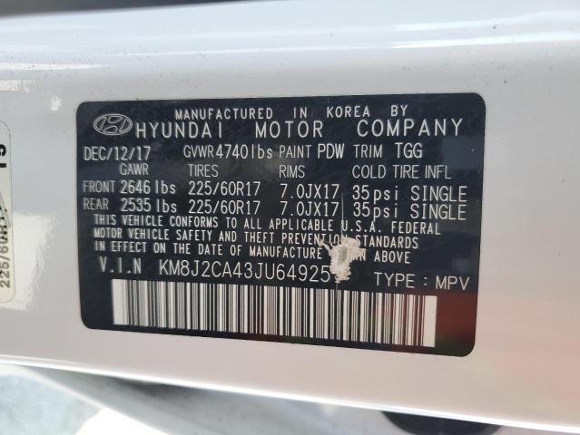 2018 HYUNDAI TUCSON SE KM8J2CA43JU649251