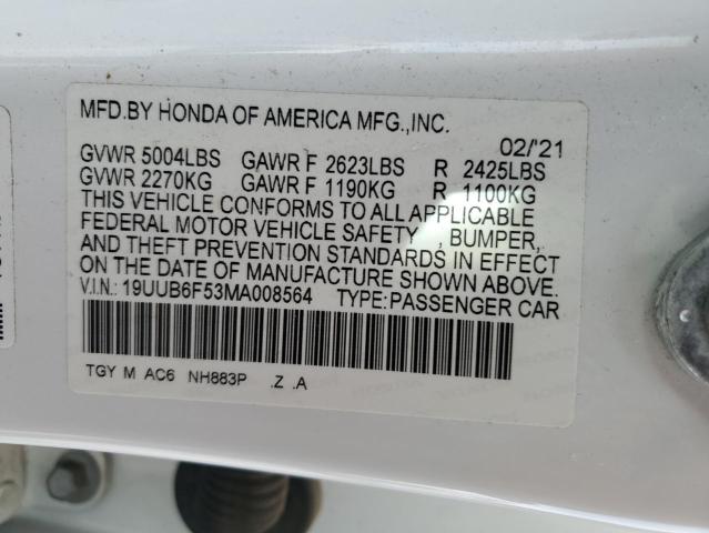 2021 ACURA TLX TECH A 19UUB6F53MA008564