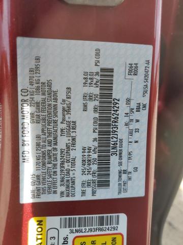 2015 LINCOLN MKZ - 3LN6L2J93FR624292