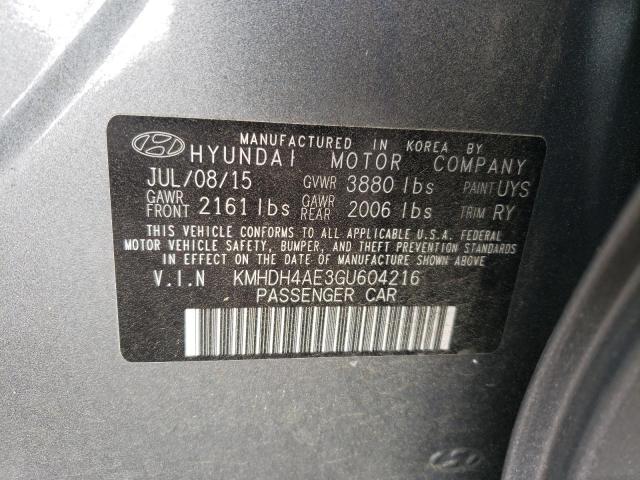 2016 HYUNDAI ELANTRA SE - KMHDH4AE3GU604216