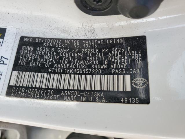 2016 TOYOTA CAMRY LE - 4T1BF1FK1GU157220