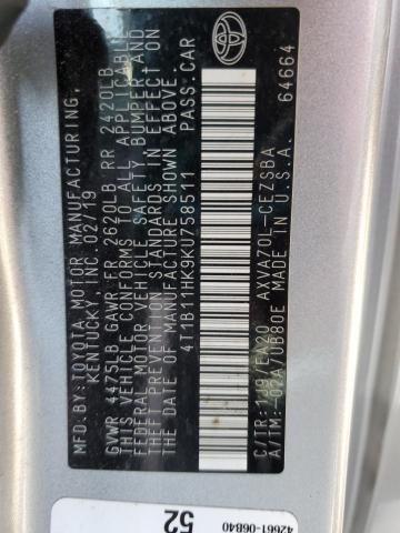 2019 TOYOTA CAMRY L - 4T1B11HK9KU758511