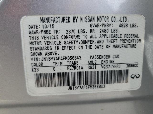 2015 INFINITI Q50 BASE - JN1BV7AP4FM356843