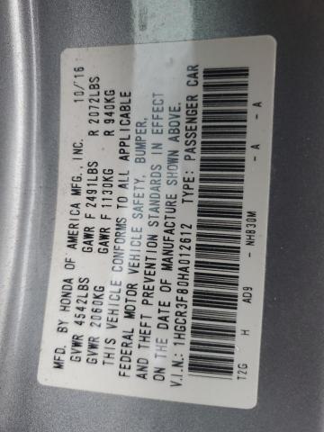 2017 HONDA ACCORD EXL - 1HGCR3F80HA012612