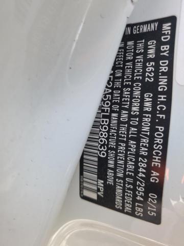 2015 PORSCHE MACAN TURB - WP1AF2A59FLB98639