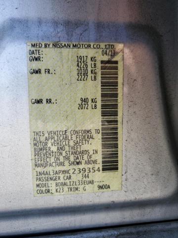 2017 NISSAN ALTIMA 2.5 - 1N4AL3APXHC239354