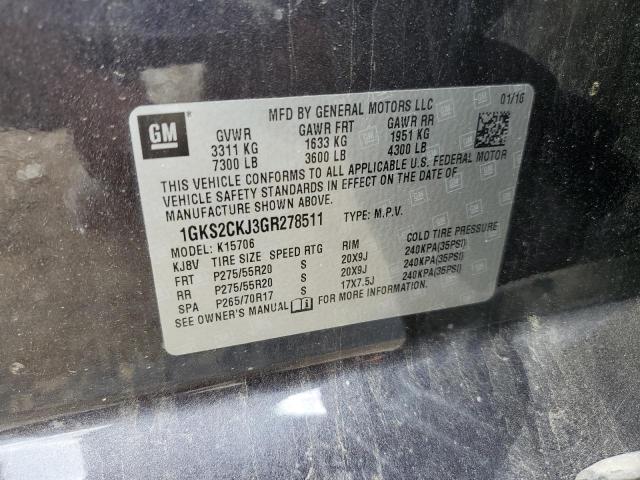 2016 GMC YUKON DENA 1GKS2CKJ3GR278511