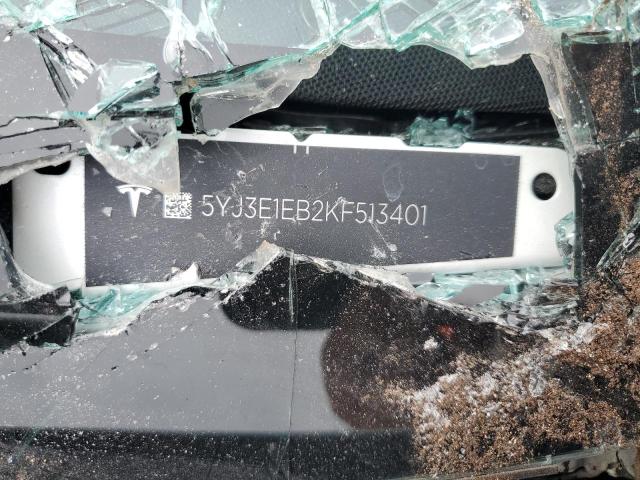 2019 TESLA MODEL 2 4D 5YJ3E1EB2KF513401